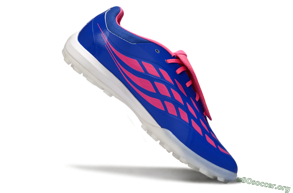 Adidas Predator 26 Elite Fold-Over Tongue TF Football Shoes - Blue/Vibrant Pink/Light Blue 4
