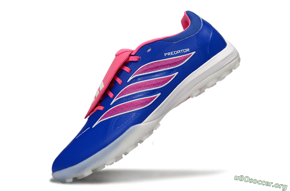 Adidas Predator 26 Elite Fold-Over Tongue TF Football Shoes - Blue/Vibrant Pink/Light Blue 5