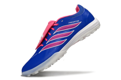 Adidas Predator 26 Elite Fold-Over Tongue TF Football Shoes - Blue/Vibrant Pink/Light Blue