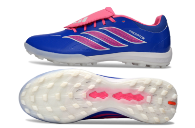 Adidas Predator 26 Elite Fold-Over Tongue TF Football Shoes - Blue/Vibrant Pink/Light Blue