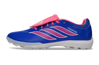 Adidas Predator 26 Elite Fold-Over Tongue TF Football Shoes - Blue/Vibrant Pink/Light Blue