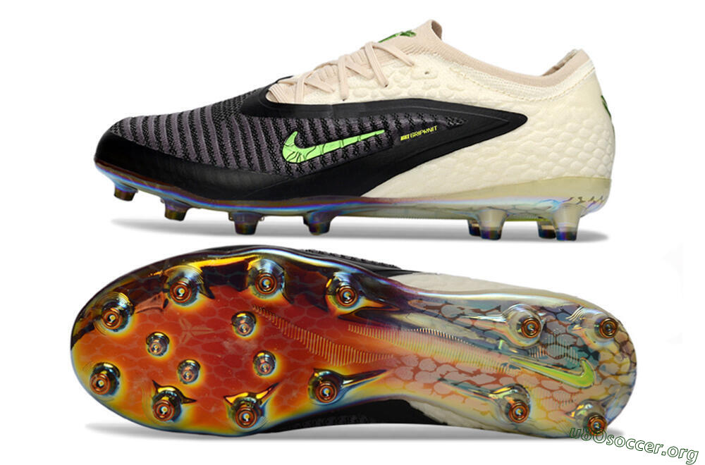 Nike Phantom 6 Low Elite AG Football Boots - Black/Electric Green/Crimson White 1