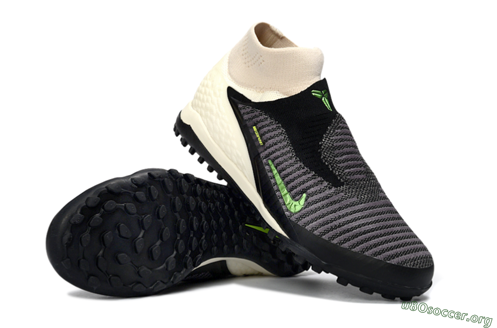 Nike Phantom 6 High Elite TF Football Shoes - Black/Electric Green/Light Tan 0