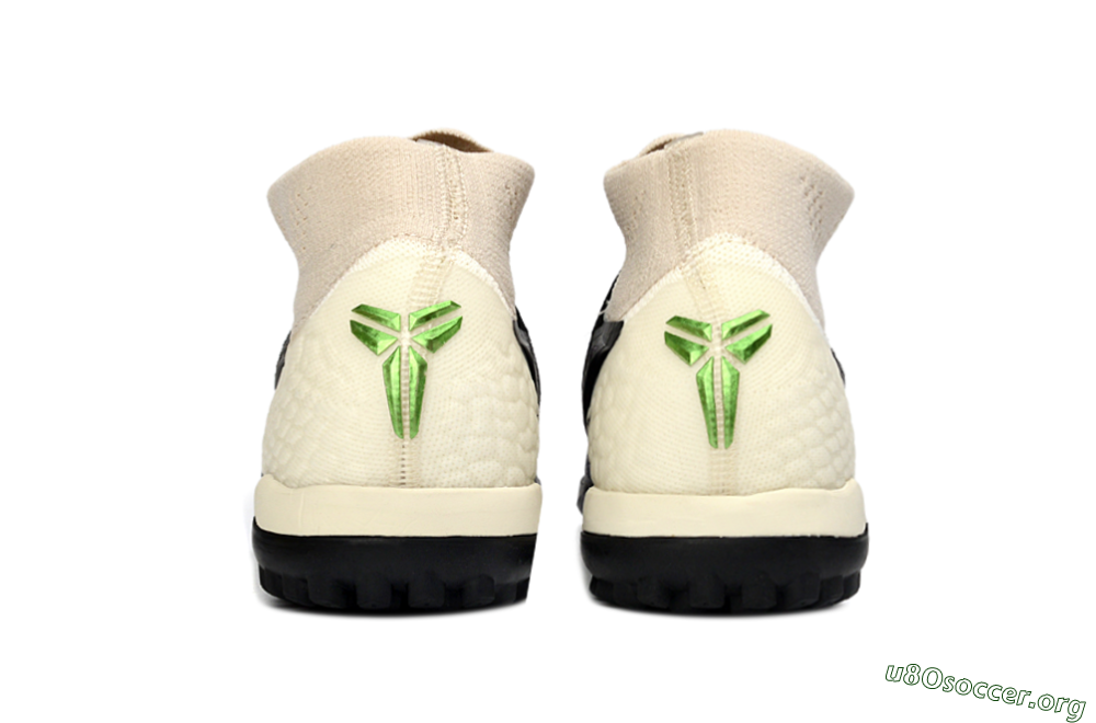 Nike Phantom 6 High Elite TF Football Shoes - Black/Electric Green/Light Tan 5