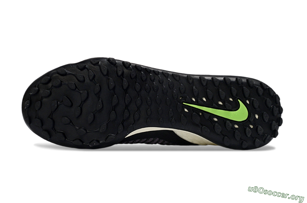 Nike Phantom 6 High Elite TF Football Shoes - Black/Electric Green/Light Tan 6