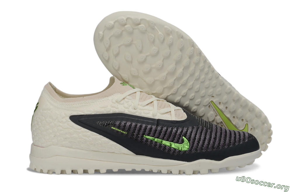 Nike Phantom 6 Low Elite TF Football Shoes - White/Lime Green/Slate Black 2