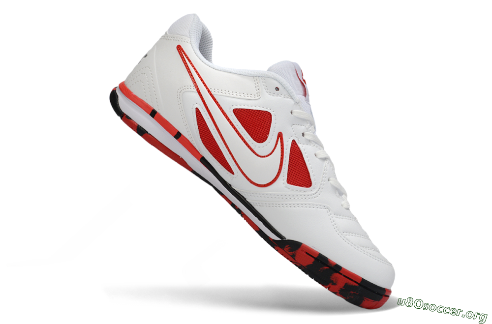 Supreme x Nike SB Gato IC Football Shoes - White/Crimson Red/Black 4