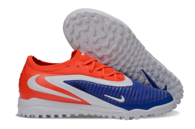 Nike Phantom 6 Low Elite TF Football Shoes - Blue/Vibrant Orange/White