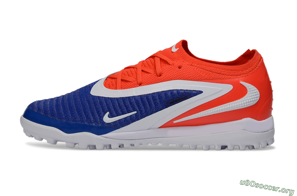 Nike Phantom 6 Low Elite TF Football Shoes - Blue/Vibrant Orange/White 3
