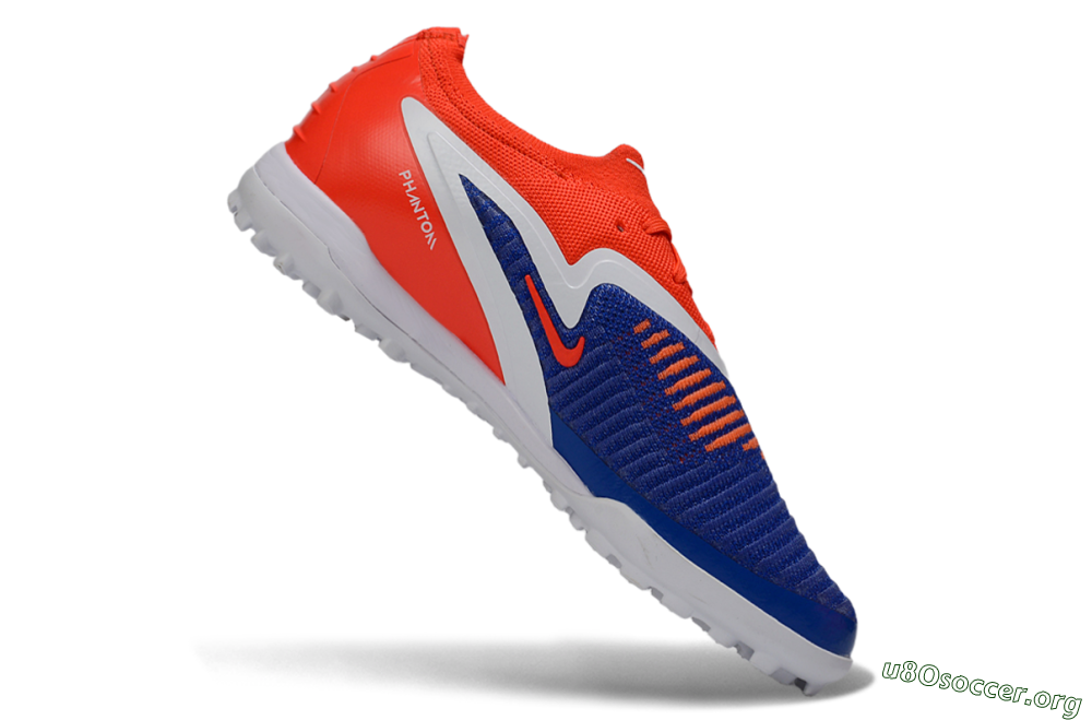 Nike Phantom 6 Low Elite TF Football Shoes - Blue/Vibrant Orange/White 4