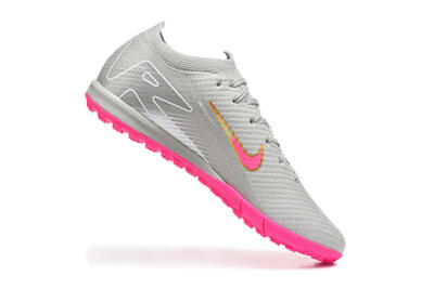 Nike Air Zoom Mercurial Vapor 16 Elite TF Football Shoes - Gray/Vibrant Pink/Metallic Gold