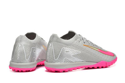 Nike Air Zoom Mercurial Vapor 16 Elite TF Football Shoes - Gray/Vibrant Pink/Metallic Gold