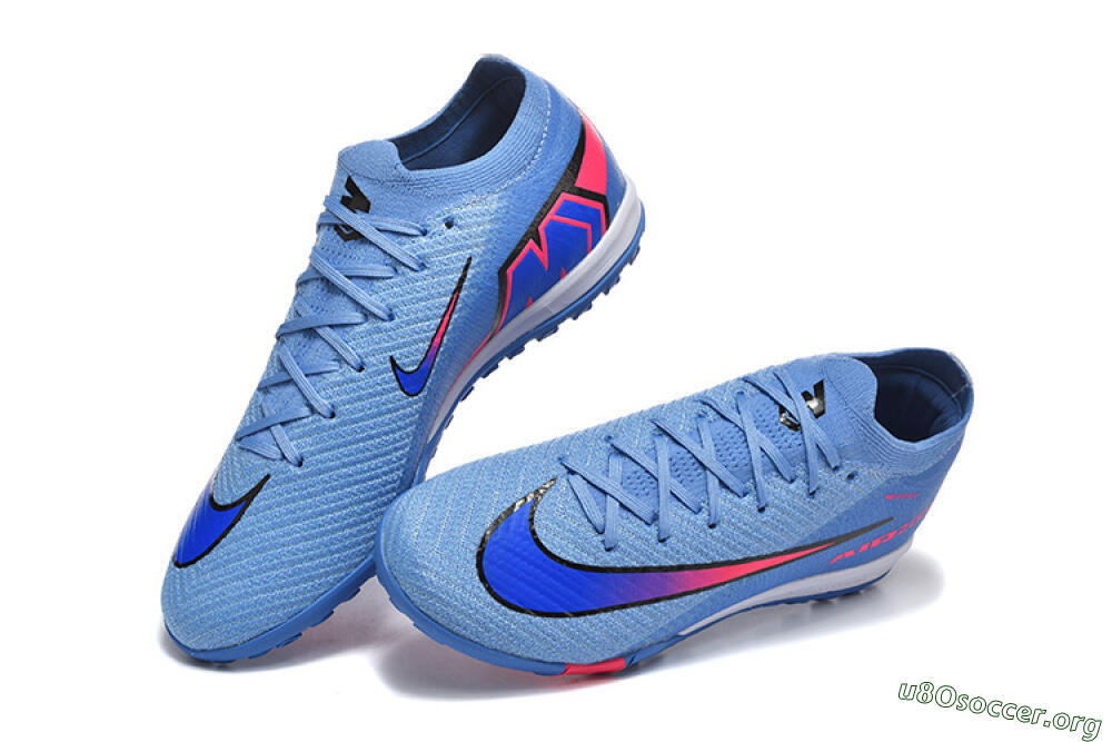 Nike Air Zoom Mercurial Vapor 16 Elite TF Football Shoes - Blue/Electric Blue/Hot Pink 6