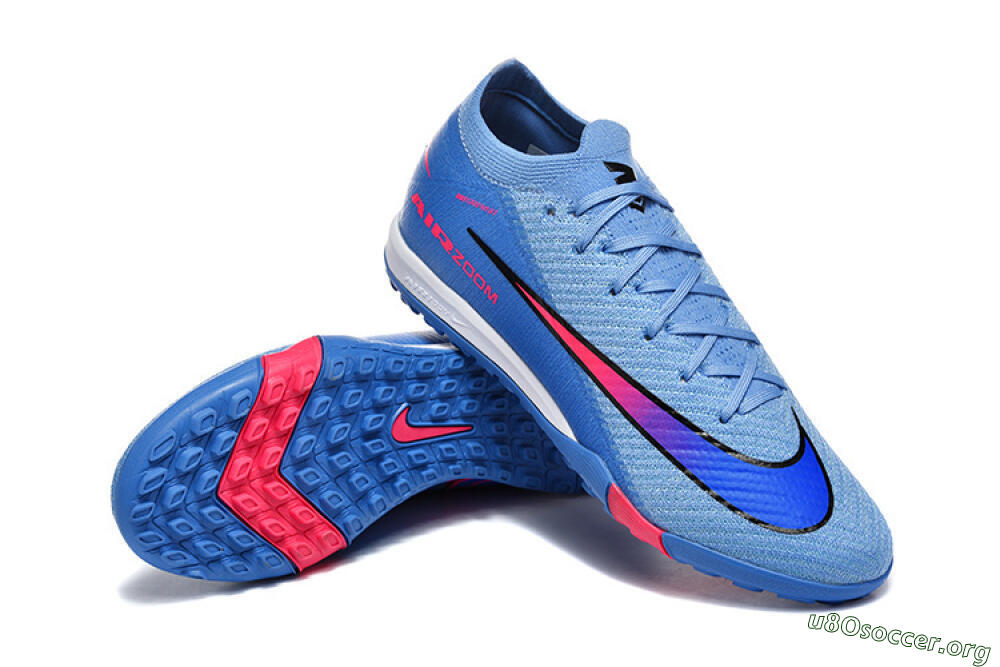 Nike Air Zoom Mercurial Vapor 16 Elite TF Football Shoes - Blue/Electric Blue/Hot Pink 4