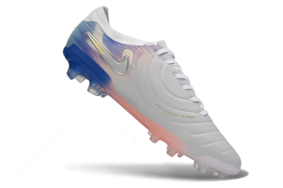 Nike Tiempo Legend 10 Elite FG Football Boots - White/Coral Pink/Deep Blue