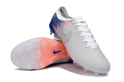 Nike Tiempo Legend 10 Elite FG Football Boots - White/Coral Pink/Deep Blue