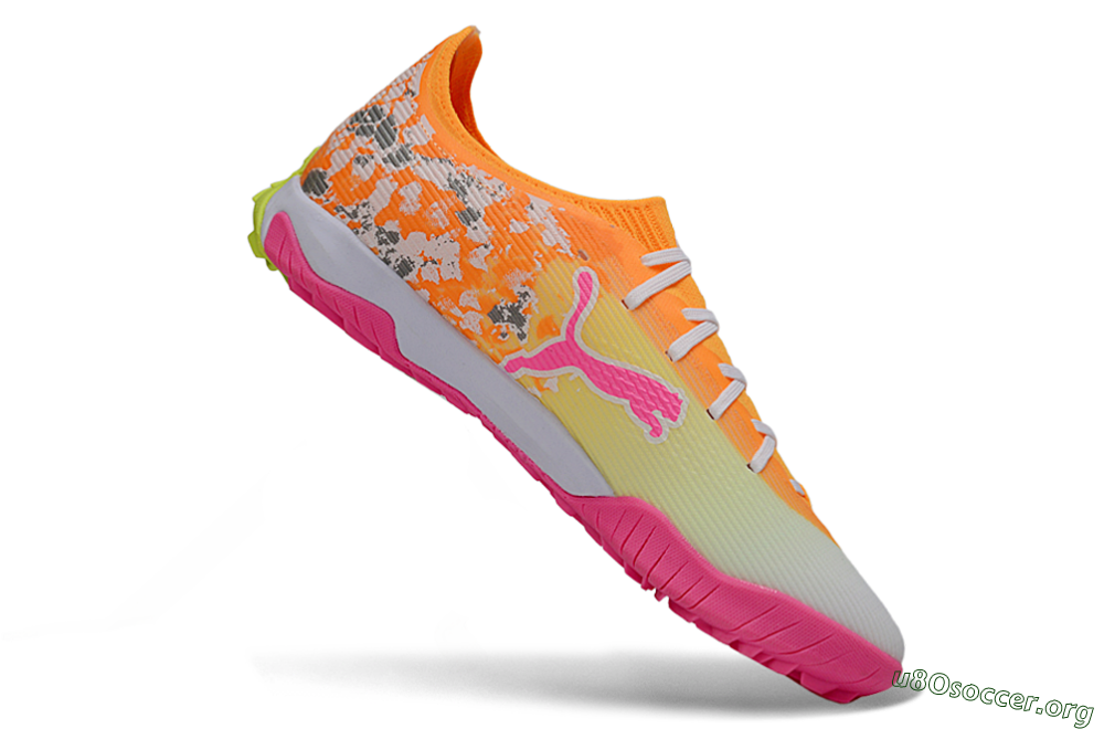 Puma Ultra 5 Ultimate TF Football Shoes - Orange/Neon Pink/Sunny Yellow 4