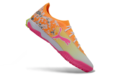Puma Ultra 5 Ultimate TF Football Shoes - Orange/Neon Pink/Sunny Yellow