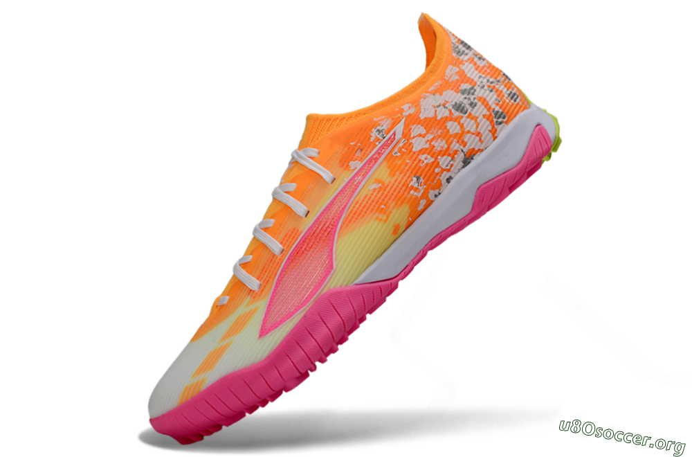 Puma Ultra 5 Ultimate TF Football Shoes - Orange/Neon Pink/Sunny Yellow 5