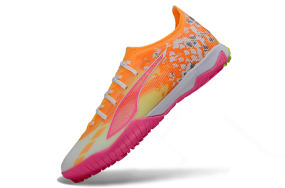 Puma Ultra 5 Ultimate TF Football Shoes - Orange/Neon Pink/Sunny Yellow