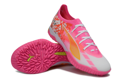 Puma Ultra 5 Ultimate TF Football Shoes - Orange/Neon Pink/Sunny Yellow