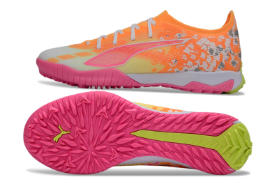 Puma Ultra 5 Ultimate TF Football Shoes - Orange/Neon Pink/Sunny Yellow