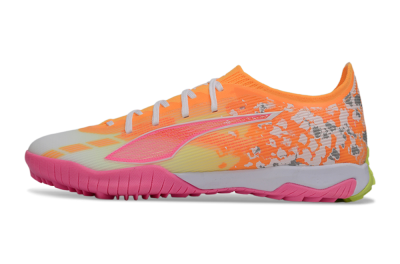 Puma Ultra 5 Ultimate TF Football Shoes - Orange/Neon Pink/Sunny Yellow