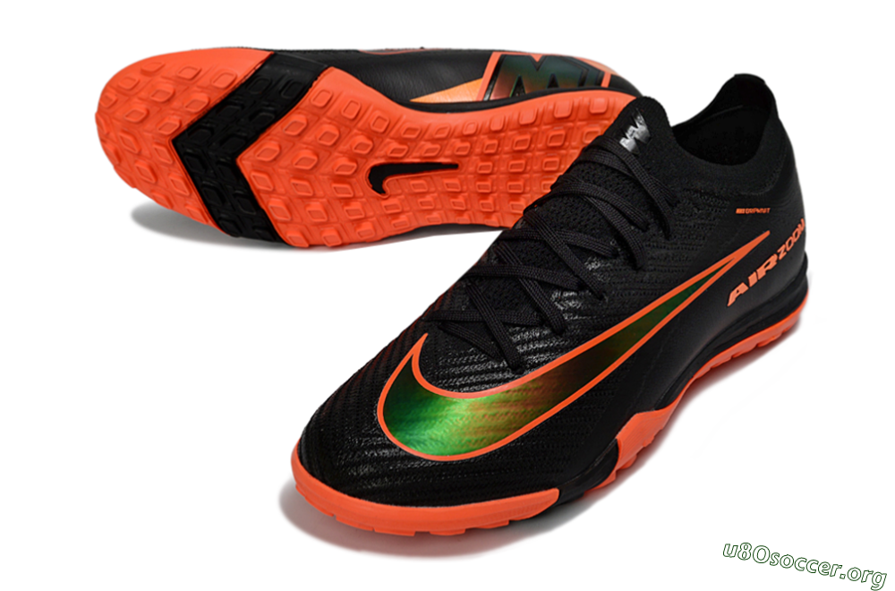 Nike Air Zoom Mercurial Vapor 16 Elite TF Football Shoes - Black/Electric Orange/Neon Green 0