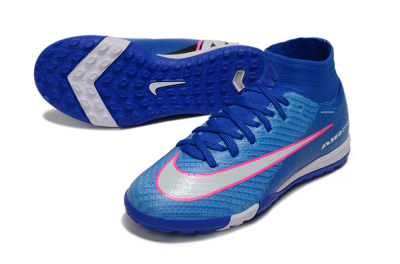 Nike Air Zoom Mercurial Superfly 10 Elite TF Football Shoes - Blue/Ocean Blue/Fuchsia Pink