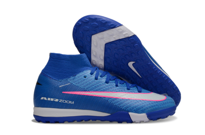 Nike Air Zoom Mercurial Superfly 10 Elite TF Football Shoes - Blue/Ocean Blue/Fuchsia Pink