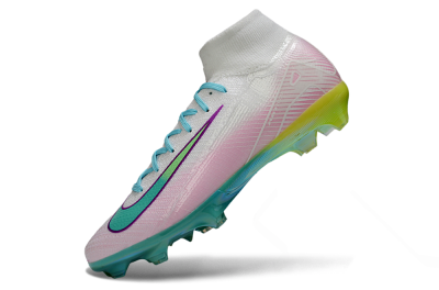 Nike Air Zoom Mercurial Superfly 10 Elite FG Football Boots - White/Iridescent Blue/Pink Glow