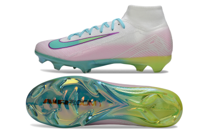Nike Air Zoom Mercurial Superfly 10 Elite FG Football Boots - White/Iridescent Blue/Pink Glow