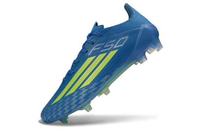 Adidas F50 Elite FG Football Boots - Blue/Lime Green/Neon Yellow