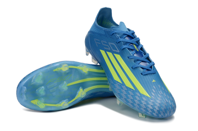 Adidas F50 Elite FG Football Boots - Blue/Lime Green/Neon Yellow