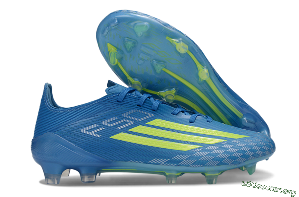 Adidas F50 Elite FG Football Boots - Blue/Lime Green/Neon Yellow 2