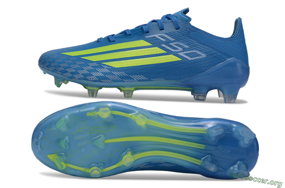 Adidas F50 Elite FG Football Boots - Blue/Lime Green/Neon Yellow 1
