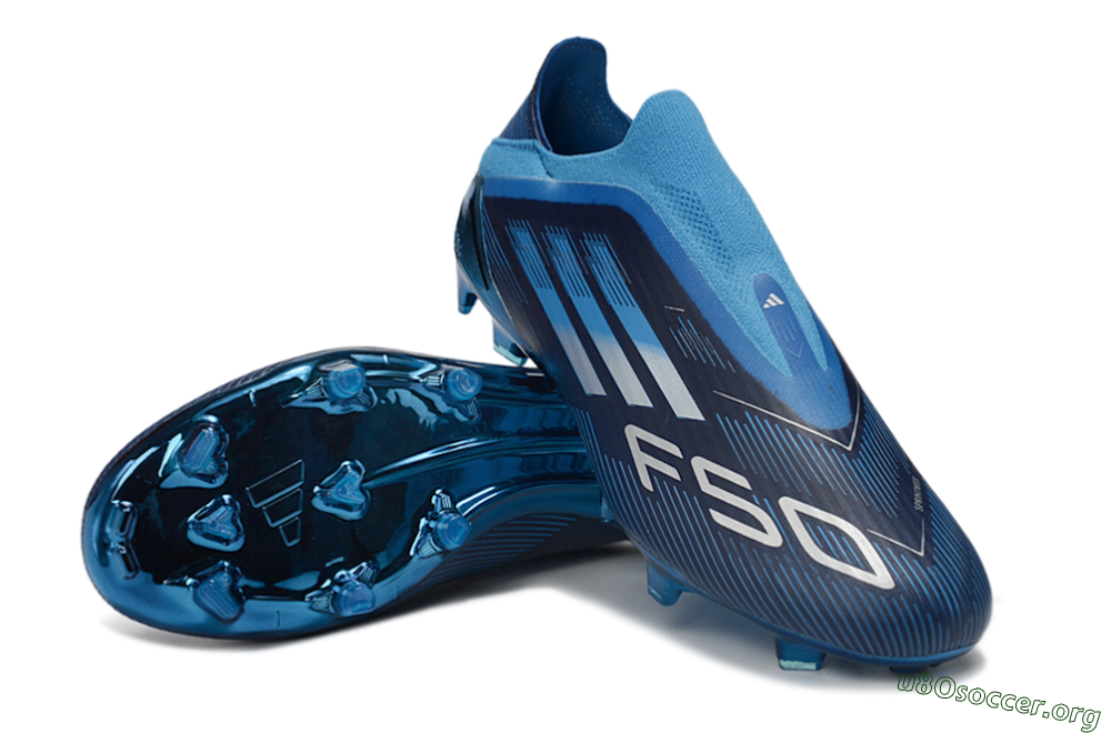 Adidas F50 Elite Laceless FG Football Boots - Blue/Ocean Wave/Deep Sea 0