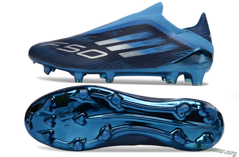Adidas F50 Elite Laceless FG Football Boots - Blue/Ocean Wave/Deep Sea 1