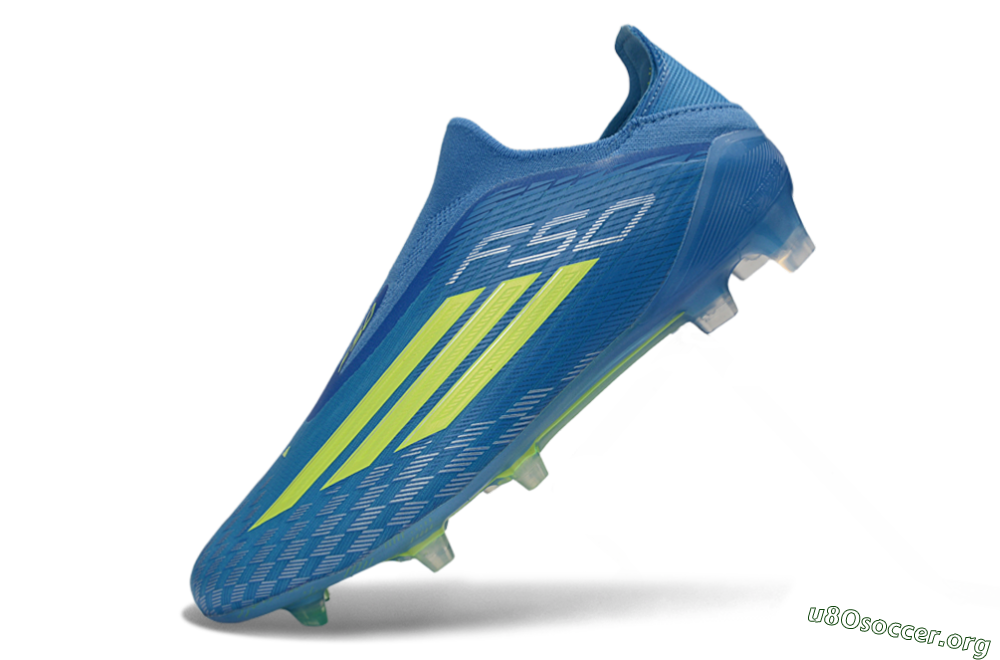 Adidas F50 Elite Laceless FG Football Boots - Blue/Vibrant Blue/Electric Yellow 5
