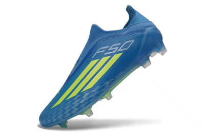 Adidas F50 Elite Laceless FG Football Boots - Blue/Vibrant Blue/Electric Yellow