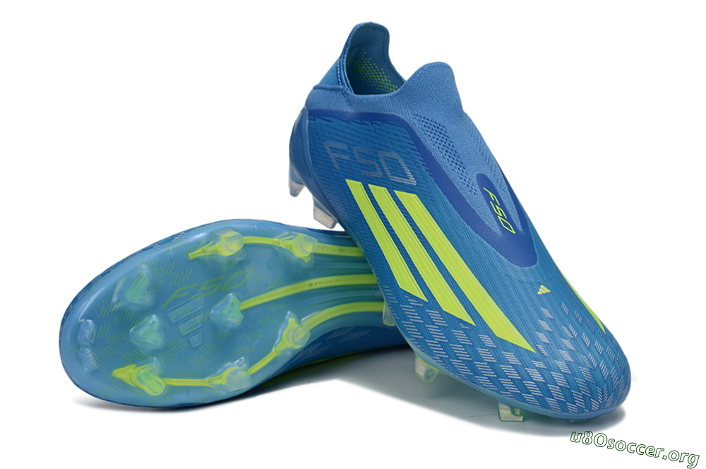 Adidas F50 Elite Laceless FG Football Boots - Blue/Vibrant Blue/Electric Yellow 0