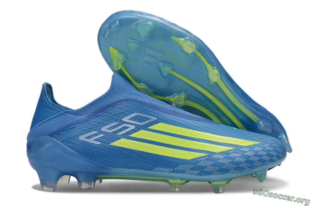 Adidas F50 Elite Laceless FG Football Boots - Blue/Vibrant Blue/Electric Yellow 2
