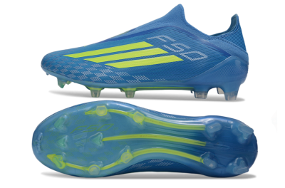 Adidas F50 Elite Laceless FG Football Boots - Blue/Vibrant Blue/Electric Yellow