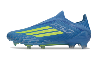 Adidas F50 Elite Laceless FG Football Boots - Blue/Vibrant Blue/Electric Yellow