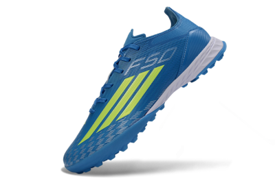 Adidas F50 Pro TF Football Shoes - Blue/Electric Blue/Neon Yellow