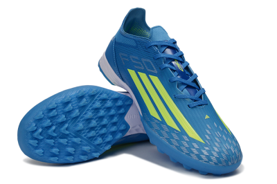 Adidas F50 Pro TF Football Shoes - Blue/Electric Blue/Neon Yellow