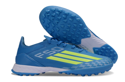 Adidas F50 Pro TF Football Shoes - Blue/Electric Blue/Neon Yellow