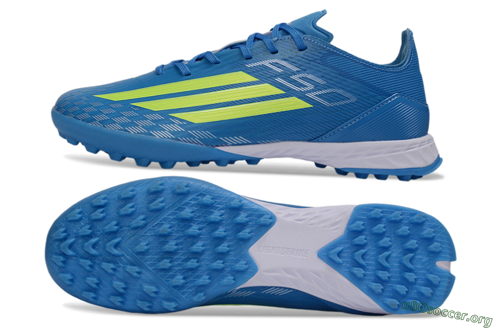Adidas F50 Pro TF Football Shoes - Blue/Electric Blue/Neon Yellow 1