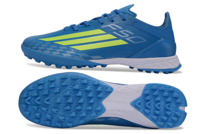 Adidas F50 Pro TF Football Shoes - Blue/Electric Blue/Neon Yellow