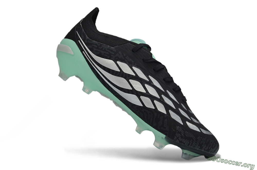 Adidas Predator 26 Elite FG Football Boots - Black/Mint Green/Silver 4